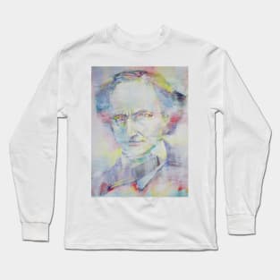 CHARLES BAUDELAIRE - watercolor and acrylic portrait Long Sleeve T-Shirt